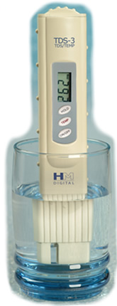 TDS METER 3  Built-in digital thermometer and  case